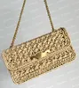 Top Quality Designer Raffias Bag Shoulder Chain Knitting Crochet Summer Women Crossbody Flap Luxury Classique Fashion Straw Triomphes