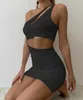 Casual jurken Designer Dress 2024 Dames Summer Sexy Hollow Out One Shoulder Slim Fit Hip Hip Dress Plus Size Jurken