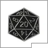 Acessórios para desenhos animados Dungeons e Dragões Pinos de esmalte Dragões D20 DND Game Broches Bag Roupas Butre