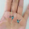 Bengelen kroonluchter nieuwe mode kleine vogel drop lange hangende oorbellen voor vrouwen elegant meisje kwast oorbel stijlvol juwelen persoonlijkheid cadeau