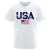 T-shirts masculins Vintage USA Flag Strt Print MA T-shirts hip hop tshirt d'été