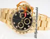 SALE 116508 SA4130 Automatic Chronograph Mens Watch KING Yellow Gold Black Diamonds Dial 904L Oystesteel Bracelet 72H Power Reserv Super Edition Puretime PTRX