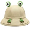 Kinder-Eltern Frog Eimer Hut für Frauen Sommer Herbst Plauce Frau Panama Outdoor Wanderstrand Fischerei Sonnenschutz Frau Bob Caps 240428