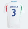 2024 Italys piłkarski koszulka włoska koszulka oszczędna koszulki piłkarskie Chiesa Raspadori Jorginho Barella Bastoni Verratti Italiana Euro Puchar narodowa 66 66