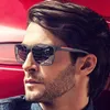 Lunettes de soleil carrées de haute qualité de haute qualité hommes Men de soleil rétro Vintage Sunder Glasses Sun pour hommes Lunes de soleil masculin 2018 Shades 241p