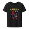 T-shirts voor heren 2024 Spider Cat T-shirt Strt Fashion Strtwear T-shirt Men Dames paar T-shirt Hip-hop Hipster O-Neck Gedrukte T-shirt Tops T240506