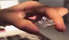 Classic Crown Ring Vintage Jewelry Real 925 Sterling Silver Round Cut White Topaz CZ Diamond Gemstones Eternity Women Wedding Hear7269703
