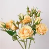 Fleurs décoratives 5pc fausses hydratantes de la rose de rose Real Touch Mariage artificiel décor Bouquet de mariée Bouquet Mariage pour la maison Party Roses