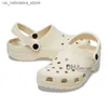 Zapatilla de envío gratis sandalias de diseñador de moda zapatos para niños zapatillas de bebé hebillas clásicos hombres triple blanco blanco impermeable hospital de enfermería universal Q240409