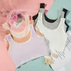 Camisole 8-16 yaşındaki kız sütyen gençlik için uygun nefes alabilen çocuk spor eğitimi sütyen yumuşak pamuk gençlik giyim