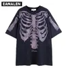 T-shirt graphique rétro Skull pour hommes Vêtements de rue surdimensionnés Style Boyfriend