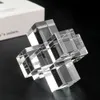 Efeito estereoscópico de cristal transparente cubo cubo solar apanhador facetado prism craft ornament sliera Decoração de peso de papel 240430