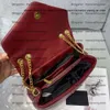 Ysla Bag Yslssbag Fashion Luxus Designer Kette Handtasche Premium PU Leder V Stripe Frauen Tasche Klassische Clamshell Mini Crossbody Bag Tasche
