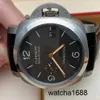 Montre de poigned décontractée Panerai Titanium Metal Luminor Series PAM 00351 Watch 44mm Clock Mens Watch Mechanical Watch