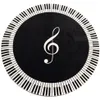 Carpets Carpet Music Symbol Piano Key Black White Round Non-Slip Home Bedroom Mat Floor Decoration 247V