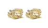 Hoop Huggie Natural Plant Bladt kleine oorbellen voor vrouwen glanzende Crystal Zirconia Goldenwhite Huggies Tiny Charm Earring Pierce 6291568
