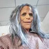 Masques de fête Livraison gratuite Halloween Simulation vieille grand-mère masque facial réel le latex costume jeu accessoires Q240508