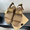 Дизайнер Ugggg Sandals Женские тапочки платформы сандаловый пляж eva скользит папа золотой сияние мулы Водонепроницаемый комфорт розовый