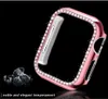 Bling Diamond Glass Screen Protector Watch Case voor I Watch Series 7 6 5 4 3 SE Luxe PC Smart Watch Case
