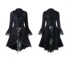 Wipalo Women Lace Trim Retro Coat Gothic Jacket mittelalterlich viktorianischer Schnürband Jacke High Noble Court Kleid Overcoat8994478