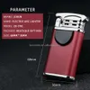Jobon ZB B C Creative Dual Arc Windproof Lighter Fingerprint Sensing USB Charging Cigarette Lighter Leather Body