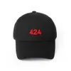 Czapki Hats Drif Drift Streetwear Summer Haft 424 Fourtwoofur Słońce Regulowane Słońce Niewłaściwa moda Czarna Mens Baseball Hat D240509