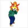 2024 Halloween colorido Fox Mascot Costume Suit de Halloween Party Game Roupet Caso Desempenho Desempenho Vendas Promoção Tamanho do Adulto