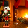 Miniature da 30 cm Schiaccianoci in legno Desktop Ornaments Schiacciancker Soldier giocando a bamboli di band decorazioni natalizie decorazioni per la casa di Capodanno