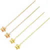 Orecchini a pennagliera stelle d'oro autentica linea per le donne gioielli raffinati Au750 Rosa Nappa giallo Drop Birthday Regalo