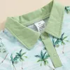 Kleidung Sets Baby Boys Shorts Set Short Sleeve Tree Print Hemd mit elastischer Taille Sommer -Outfit