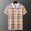 2024 Designer heren met korte mouwen shirt geruite casual Joker zomerpak trend klassieke kleding met korte mouwen korte mouwen