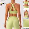 Lu Bra Yoga Allinea Top Top Design unico Vendita di abbigliamento da barattola per cazzo ropa ropa interno deportiva senza maniche