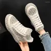 Scarpe casual femmina primavera e autunno strass di sola sportiva ad alto contenuto di suole piene di diamanti