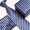 Ties cravatta 2024 cravatta set cravatta petatina gemelli per uomini fazzoletti tascabili