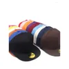 Kogelcaps mticolored hiphop hoed 6 panelen plat rand lege snapback mannen en vrouwen verstelbare vaste kleur honkbal dop 55-60 cm druppel de dht6f