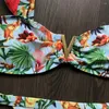 Swimwwear Metal V Tabarb Top Low Bikini Bikini sets de maillot de bain pour femmes orange sexy deux pièces 2024 Coisses de bain de plage d'été