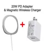 20W PD -Adapter und magnetisches drahtloses Ladegerät für iPhone 12 Pro Max Mini Support Samsung Huawei Xiaomi Oppo Fast Lading9803699