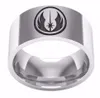 Verkoop Jedi Symbool gegraveerd paar filmring gepolijst roestvrijstalen high ring film sieraden cadeau voor MEN3472435