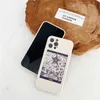 Caisses de téléphone portable de la mode de luxe peinte art peinture couple casse douce pour iPhone 11 12 pro max mini 7 8 plus xr xs xs max se 2 couverture de téléphone Fundas J240509