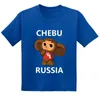 T-shirt che vende hot Cheburashka Russian Cartunato Stampato per bambini T-shirt Fun Girl Girl Summer Childrens Cotton Short Shorted T-shirtl2405