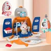 Pet Cat and Dog portant des jouets 18 pièces Game de soins pour animaux de compagnie Set Clinic vétérinaire et le médecin pour enfants Set Pet Vétérinaire Playsing 240506