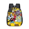 Rucksack 12 -Zoll -Spiel Cuphead Mugman Kindergarten Infantil klein für Kinder Baby Cartoon Schultaschen Kinder Geschenk 285t