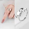 Couple Rings Rotating Ring Carving Adjustable Anxiety Opening Ring Pressure Reducing Zirconia Ring New Trends for Women in 2024 WX