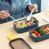 Pudełka na lunch Torby 304 Pudełka na lunch izolowane ze stali nierdzewnej dla studentów pracownicy biurowe Oddzielone wielowarstwowe szczelne przenośne pudełko piknikowe bento