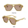 Sonnenbrille UV400 Schutz Doppelbrücke Vintage Y2K Übergroße 70er -Brillen Brillen für Frauen Männer
