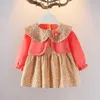 Robes de fille décontractées enfants robe fille fleur collier collier de princesse robe de princesse costume de fête de mariage