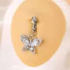 Nombres Anneaux 1pc Faux Sexy Belly Ring Ballons Fake Belly Piercing Snake Clip on ombilical Navel Bat Fake Pircing Cartilage Earage Clip D240509