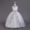 Robes de fille Nouvelle fille robe de mariée 2023 Banquet en dentelle Viete Fille d'anniversaire Robe blanche Fleur Fleur Fille Moyeur Dressl2405