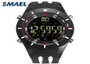 Smael digitala armbandsur Waterproof Big Dial LED Display Stopwatch Sport Outdoor Black Clock Chock LED -klocka Silikon Män 80022893086