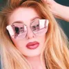 Okulary przeciwsłoneczne Vintage Cat Eye Women Quay marka projektantka różowa cateye dla wszystkich moich miłości gradient okulary Mjer 296U